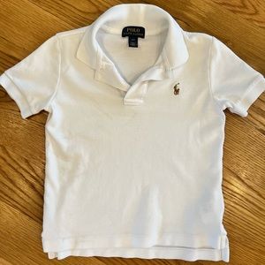 Boys Short Sleeve Polo White
